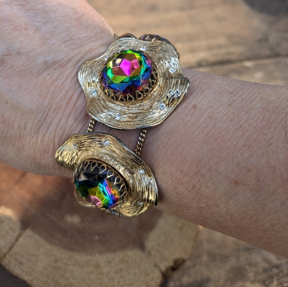 Vintage Judy Lee "Tourmaline" Chunky Bracelet - Picture 3 of 10